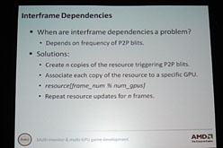 画像ギャラリー No.013のサムネイル画像 / ［GDC 2010］「EyefinityとCrossFireXをご贔屓に！」。AMDが両技術実装上のポイントを解説し，サポートを呼びかけ