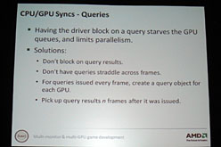 画像ギャラリー No.016のサムネイル画像 / ［GDC 2010］「EyefinityとCrossFireXをご贔屓に！」。AMDが両技術実装上のポイントを解説し，サポートを呼びかけ