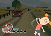 画像ギャラリー No.006のサムネイル画像 / おバカなヒッチハイクで,肉屋のオヤジから逃げ切れ! Wiiウェア「Let`s 全力ヒッチハイク!!!!!!!!!」が3月31日に配信