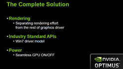 画像ギャラリー No.016のサムネイル画像 / NVIDIA,ノートPC向けの新技術「Optimus」発表。3D性能とバッテリー持続時間の両立を図る