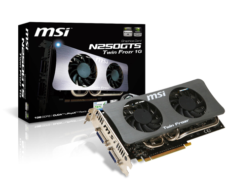 画像ギャラリー No.001のサムネイル画像 / MSI，静音・冷却両立を謳うTwin Frozr搭載GTS 250カードを発売