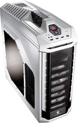 画像ギャラリー No.002のサムネイル画像 / Cooler Master,5インチベイ×9のゲーマー向けフルタワー型PCケースを発売。白と黒のツートンカラーを採用
