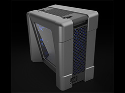 画像ギャラリー No.003のサムネイル画像 / 見た目はまるで軍用PC? 24インチディスプレイを側面に取り付けたPCケースがマイルストーンから登場。採用PCは11月下旬から発売