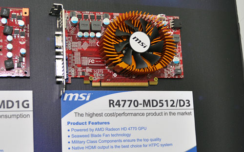 画像ギャラリー No.002のサムネイル画像 / ［COMPUTEX］これって“HD 4750”？　GDDR3メモリを組み合わせたATI Radeon HD 4770カードを発見