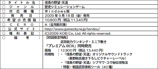 画像ギャラリー No.001のサムネイル画像 / シリーズ第13作「信長の野望・天道」本日発売，映画「火天の城」とのタイアップDLCも配信開始