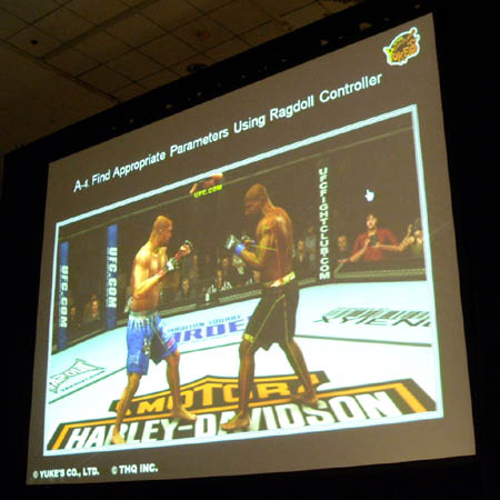 画像ギャラリー No.002のサムネイル画像 / ［GDC 2010］全世界で350万本以上売れている格闘ゲーム「UFC 2009 Undisputed」 成功のカギは物理シミュレーションとアニメーションの統合にあり
