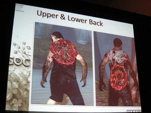 画像ギャラリー No.016のサムネイル画像 / ［GDC 2010］ゾンビの切り刻み方，教えます。「Left 4 Dead 2」におけるダメージ表現手法をValveが解説