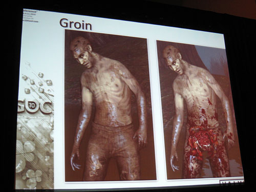 画像ギャラリー No.018のサムネイル画像 / ［GDC 2010］ゾンビの切り刻み方，教えます。「Left 4 Dead 2」におけるダメージ表現手法をValveが解説