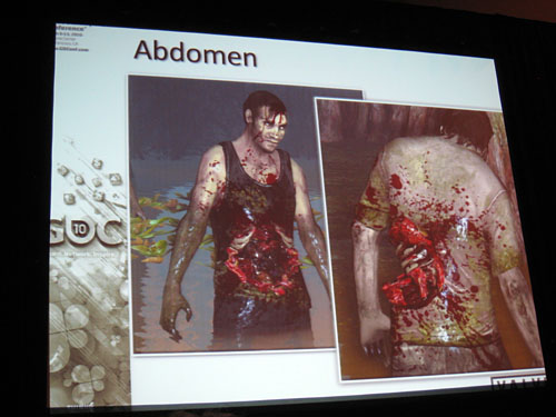 画像ギャラリー No.019のサムネイル画像 / ［GDC 2010］ゾンビの切り刻み方，教えます。「Left 4 Dead 2」におけるダメージ表現手法をValveが解説