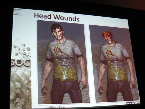画像ギャラリー No.020のサムネイル画像 / ［GDC 2010］ゾンビの切り刻み方，教えます。「Left 4 Dead 2」におけるダメージ表現手法をValveが解説