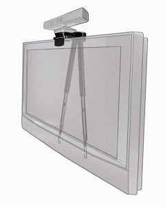 画像ギャラリー No.002のサムネイル画像 / 「Kinect」のセンサーを薄型テレビの上に設置できる公式ライセンス製品「テレビマウント for Kinect」が登場