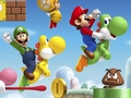 4人同時プレイが可能な「NewスーパーマリオブラザーズWii」は12月3日発売。完全新作のコースが80種類以上，誰でも最後までクリアできる（？）「おてほんプレイ」も