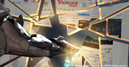 画像ギャラリー No.005のサムネイル画像 / 「メタルギア ライジング リベンジェンス」の雷電がYahoo! JAPANのトップページを“自由切断”。ユニークなプロモーションが本日スタート
