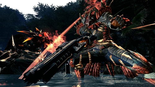 画像ギャラリー No.002のサムネイル画像 / 「ロスト プラネット 2」PS3版のコラボコスチュームはMHシリーズの“レウス装備”。これを装備してエイクリッドを“狩猟”しよう