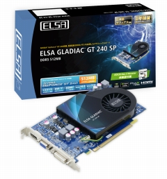 画像ギャラリー No.002のサムネイル画像 / ELSA,シングルスロット仕様でGDDR5メモリ搭載のGT 240カード