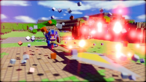 画像ギャラリー No.002のサムネイル画像 / 女性主人公も登場！「3Dドットゲームヒーローズ」，多彩な武器や巨大ボスなど最新情報が公開