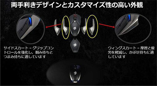 画像ギャラリー No.004のサムネイル画像 / Mad Catz,低遅延の独自スイッチを採用したゲーマー向けマウスを発売。ワイヤレスとワイヤードモデルをラインナップ