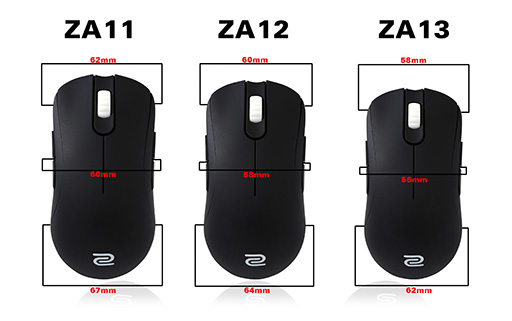画像ギャラリー No.008のサムネイル画像 / 大中小の3サイズ展開となるZOWIE GEARの左右対称形状光学式マウス「ZA」が5月29日に国内発売