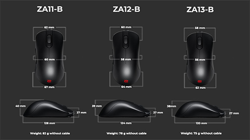 画像ギャラリー No.012のサムネイル画像 / BenQ ZOWIE,搭載センサーを変更したゲーマー向けマウス「FK-B」「ZA-B」シリーズを発売。サイズ別に3製品ずつを用意