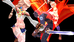 画像ギャラリー No.008のサムネイル画像 / レンの奥義「金色冠」をスクリーンショットでチェック！　カプコン，PSP用RPG「LAST RANKER」の主人公ジグとヒロイン レンとの対決シーンを公開