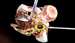 画像ギャラリー No.012のサムネイル画像 / レンの奥義「金色冠」をスクリーンショットでチェック！　カプコン，PSP用RPG「LAST RANKER」の主人公ジグとヒロイン レンとの対決シーンを公開