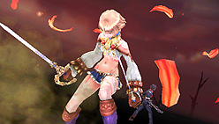 画像ギャラリー No.014のサムネイル画像 / レンの奥義「金色冠」をスクリーンショットでチェック！　カプコン，PSP用RPG「LAST RANKER」の主人公ジグとヒロイン レンとの対決シーンを公開