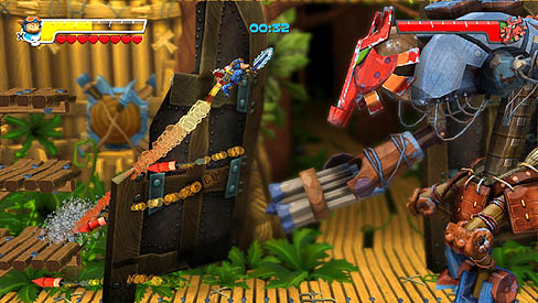 画像ギャラリー No.002のサムネイル画像 / KONAMI,懐かしの人気アクションシリーズの新作となる,「Rocket Knight」を15年ぶりに発表