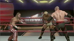 画像ギャラリー No.003のサムネイル画像 / HBKがROYAL RUMBLEで優勝! というムービーを,発売されたばかりの「WWE 2010 SmackDown vs Raw」を使って撮影したんだ