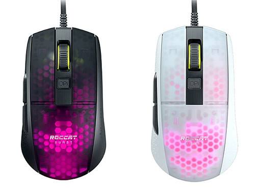 画像ギャラリー No.001のサムネイル画像 / 重量約68gのROCCAT製軽量マウスが国内発売。独自光学式キースイッチ採用のフルキーボードも