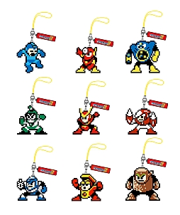 画像ギャラリー No.008のサムネイル画像 / 「ロックマン2」のボス達が登場。「ドットストラップ コレクション vol.3」が発売