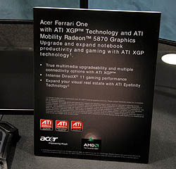 画像ギャラリー No.001のサムネイル画像 / ［COMPUTEX］AMD，ノートPC用の外付けMobility HD 5870を披露。Radeonベースの3D立体視環境も