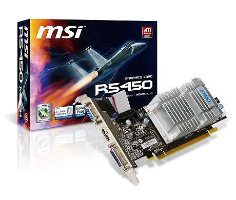 画像ギャラリー No.001のサムネイル画像 / MSI，大型のファンレスクーラーを搭載したHD 5450カード発表