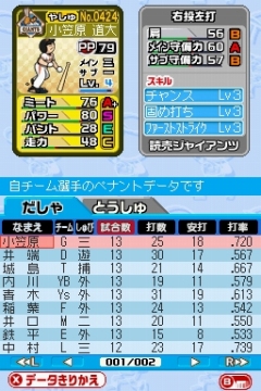画像ギャラリー No.028のサムネイル画像 / 「プロ野球 ファミスタDS 2010」，オリジナル選手を作れる“マイカード作成”と“ドリームペナントモード”の詳細が判明