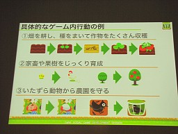 画像ギャラリー No.004のサムネイル画像 / ［CEDEC 2011］女子ゲーに大事な9要素。農園ゲームをやめた「農園ホッコリーナ」が女性ランキング1位になった理由とは？　