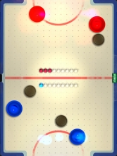 画像ギャラリー No.005のサムネイル画像 / iPadでエアホッケー。「4 Strikers Hockey」，最大4人での対戦可