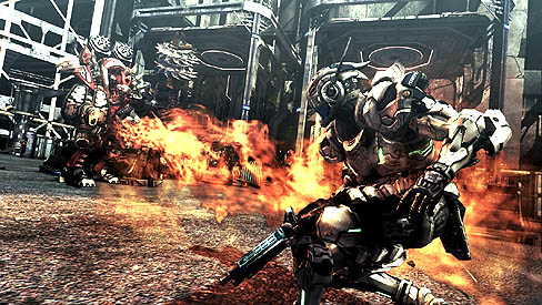 画像ギャラリー No.004のサムネイル画像 / セガ,「VANQUISH(ヴァンキッシュ」の体験版第2弾となる「VANQUISH CHALLENGE MODE DEMO」の配信を本日開始。タイムアタックコンテストも同時に開催