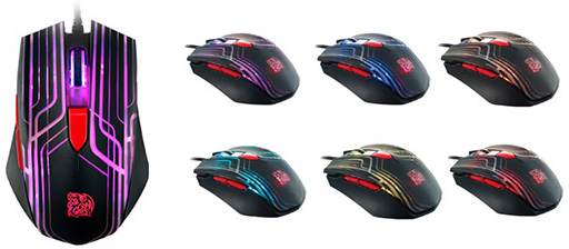 画像ギャラリー No.004のサムネイル画像 / 税込2200円で買えるTt eSPORTS製ゲーマー向けマウスが発売。DPI設定に応じて6色に光る派手さがウリ
