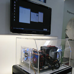 画像ギャラリー No.005のサムネイル画像 / ［CeBIT］「Intel Z68 Express」で，Sandy Bridge統合型グラフィックスと単体GPUはどのように動くのか。カギを握るのはあの企業