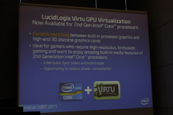 画像ギャラリー No.003のサムネイル画像 / ［CeBIT］Intel，単体GPUとSandy Bridge側GPUコアの併用を可能にするGPU仮想化技術「Virtu GPU Virtualization」をアピール