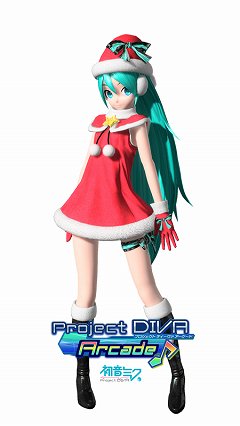 画像ギャラリー No.001のサムネイル画像 / 「初音ミク -Project DIVA- 2nd」＆「初音ミク Project DIVA Arcade」，クリスマスにピッタリなサンタクロースの新モジュールが11月30日に配信