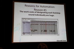 画像ギャラリー No.010のサムネイル画像 / ［GDC 2010］シーケンサーで音を当てるのはもう古い？ 「ファイナルファンタジーXIII」で採用された自動サウンド生成システム「MASTS」とは