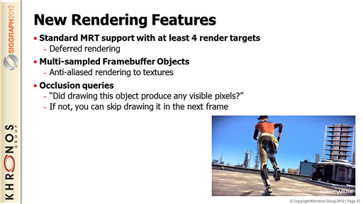 画像ギャラリー No.009のサムネイル画像 / OpenGLはDirectX 11を超え，OpenGL ESは据え置き型ゲーム機と同等以上に。Khronosの最新動向レポート
