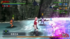 画像ギャラリー No.002のサムネイル画像 / ナルトゲーム初の“フォーマンセルアクション”を実現。PSP用ソフト「NARUTO−ナルト− 疾風伝  キズナドライブ」が2010年内に発売