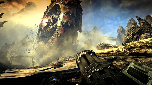 画像ギャラリー No.008のサムネイル画像 / トリガーハッピー期待のFPS「Bulletstorm」のスクリーンショットが公開。どうやって倒していいのか分からない超巨大モンスターの姿も