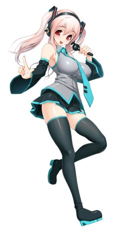 画像ギャラリー No.009のサムネイル画像 / そに子がミクの衣装を借りてきた? 「ソニコミ」に「初音ミク」のコスチュームが登場
