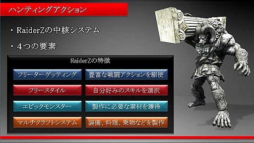 画像ギャラリー No.008のサムネイル画像 / 「RaiderZ」プレスカンファレンスレポート。「ハンティングアクション」「ブレイカブルシステム」「フリースタイル」など,新情報続々登場