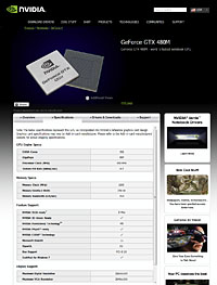 画像ギャラリー No.003のサムネイル画像 / ノートPCにもFermiが。NVIDIA，「GeForce GTX 480M」の情報を公開
