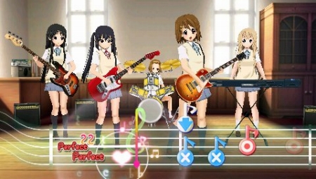 画像ギャラリー No.020のサムネイル画像 / 「けいおん！ 放課後ライブ！！」，リズムに合わせて“コンボ”を繋げよう。メンバーのテンションが上がると特別な演出が