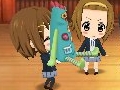 これ以上，可愛くなってどうするの！？　「けいおん！ 放課後ライブ！！」のメニュー画面では，ちびキャラ化した軽音部メンバー達がゆる〜い日常を送る