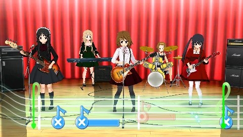 画像ギャラリー No.004のサムネイル画像 / 「けいおん！ 放課後ライブ！！」には，テレビアニメで見られなかった“ゴシック衣装 梓Ver”も収録！　バンドメンバー達の衣装を自由に着せかえよう